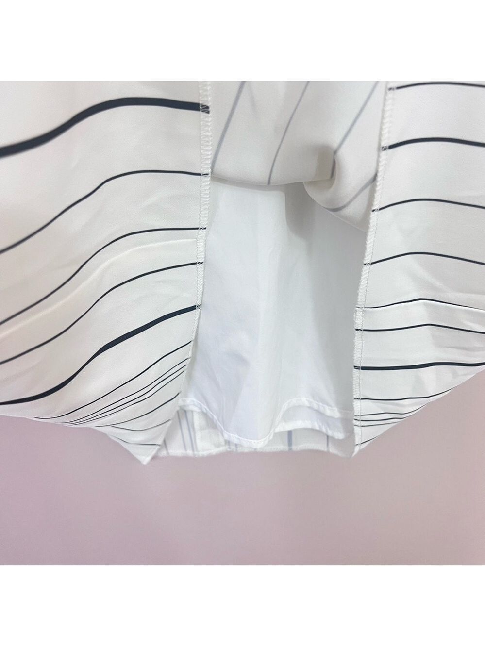 Calvin Klein Crew Neck Sleeveless Women's Shift Dress White Stripes Size 8 - Picture 10 of 12
